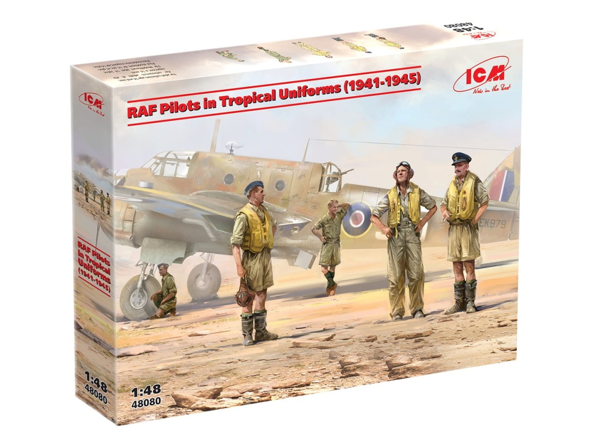 Zdjęcie dodatkowe produktu RAF Pilots in Tropical Uniforms 1:48 ICM 48080