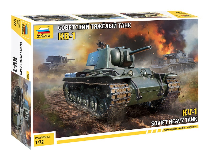 Zdjęcie główne produktu Radziecki czołg ciężki KV-1 1:72 Zvezda 5070