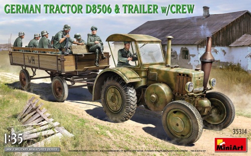 German Tractor D8506 and Trailer W/crew 1:35 MiniArt 35314