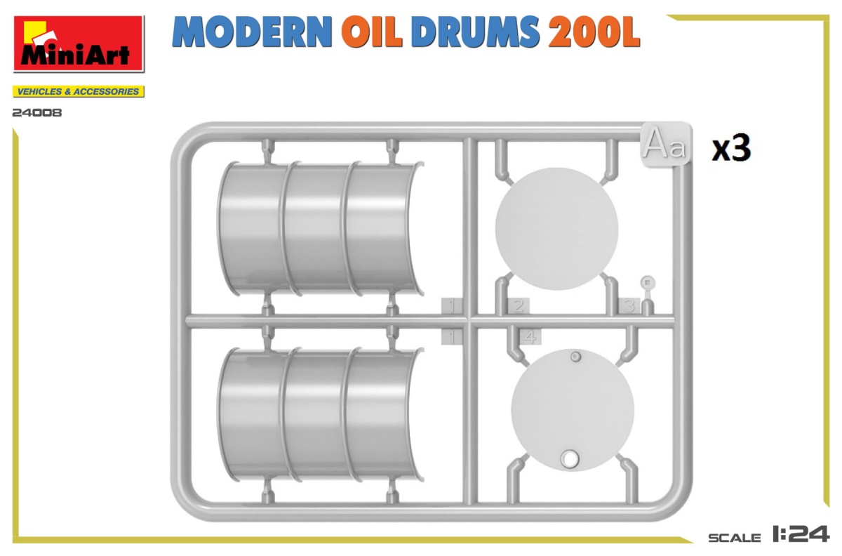 Zdjęcie dodatkowe produktu Modern Oil Drums 200l 1:24 MiniArt 24008
