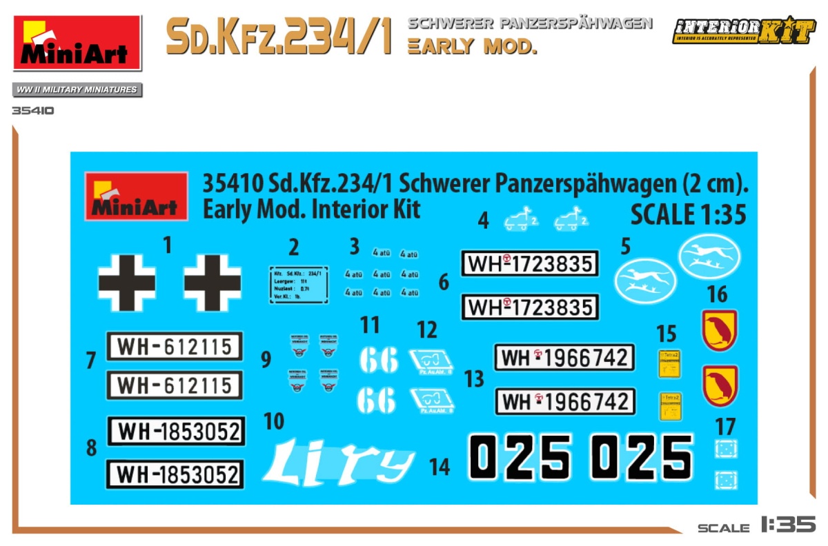 Zdjęcie dodatkowe produktu Sd.Kfz.234/1 Schwerer Panzerspahwagen 1:35 MiniArt 35410