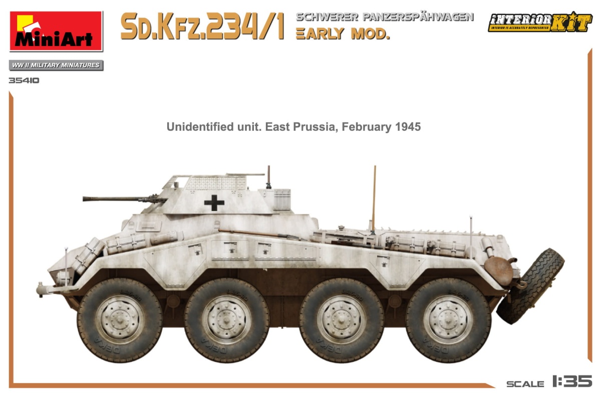 Zdjęcie dodatkowe produktu Sd.Kfz.234/1 Schwerer Panzerspahwagen 1:35 MiniArt 35410