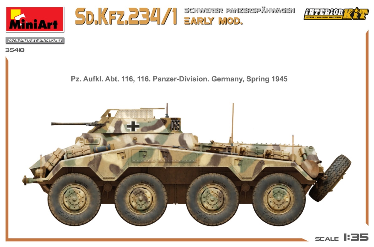 Zdjęcie dodatkowe produktu Sd.Kfz.234/1 Schwerer Panzerspahwagen 1:35 MiniArt 35410