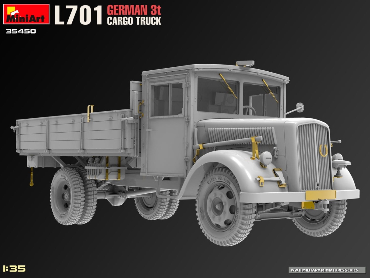 Zdjęcie dodatkowe produktu L701 German 3t Cargo Truck 1:35 MiniArt 35450