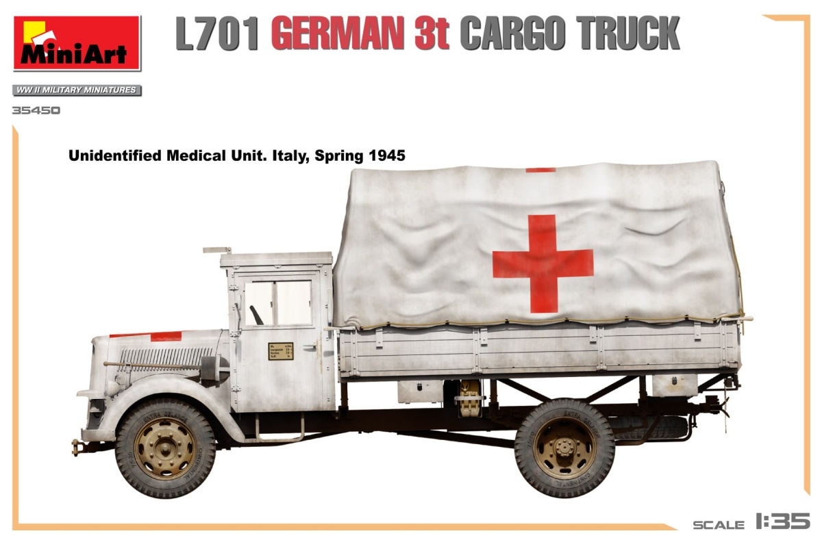 Zdjęcie dodatkowe produktu L701 German 3t Cargo Truck 1:35 MiniArt 35450