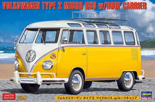 Volkswagen Type 2 Micro Bus w/Roof Carrier 1:24 Hasegawa 20689