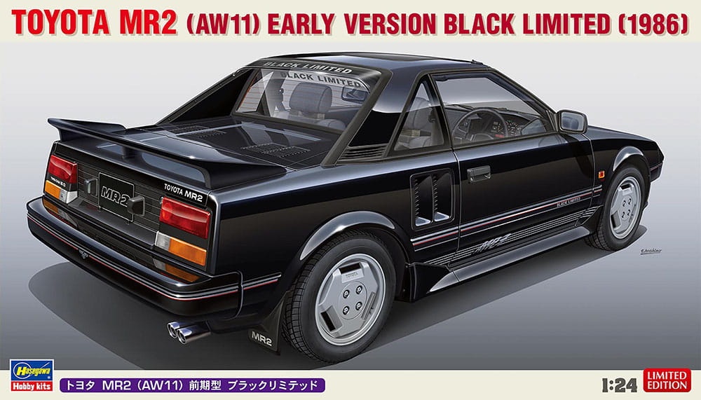 Zdjęcie główne produktu Toyota MR2 (AW11) Early Version Black Limited (1986) 1:24 Hasegawa 20693