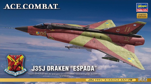 Ace Combat J35J Draken Espada 1:72 Hasegawa SP340