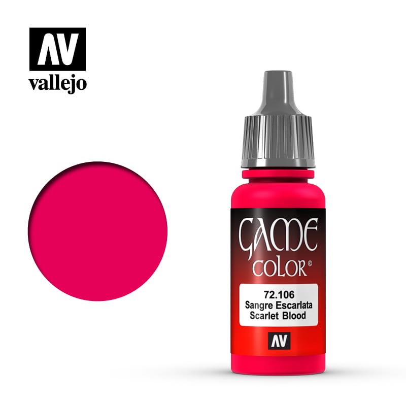 Zdjęcie dodatkowe produktu Vallejo 72106 Scarlet Blood Game Color Farba