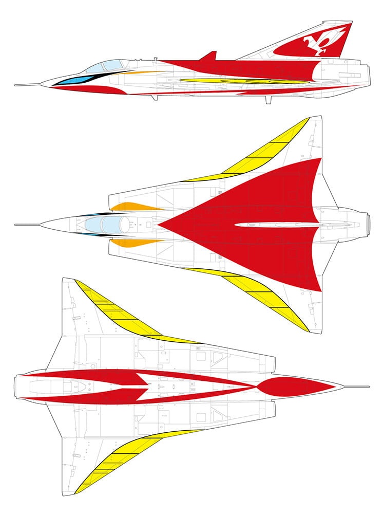 Zdjęcie dodatkowe produktu Hurricane Polimar J35F Draken Polimar Hawk 1:72 Hasegawa SP584