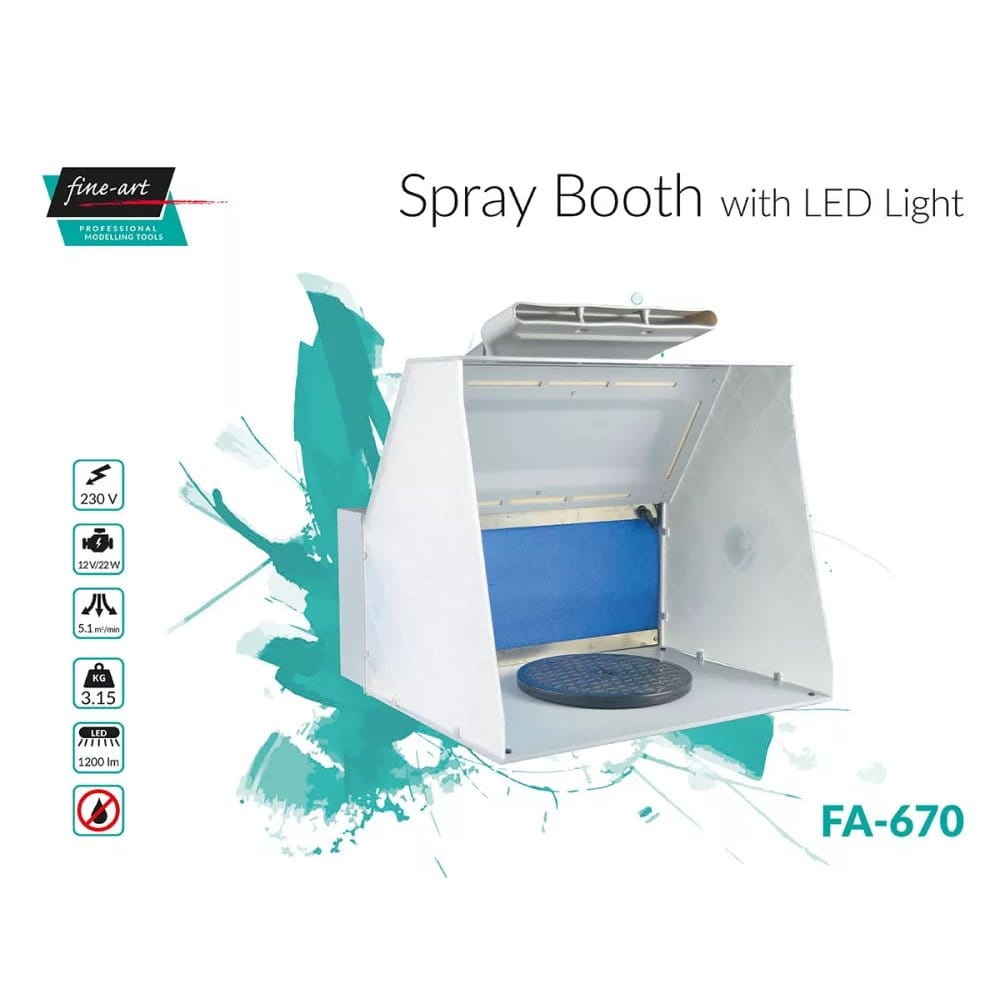 Zdjęcie główne produktu Komora lakiernicza modelarska Spray Booth With LED Light Fine Art 670