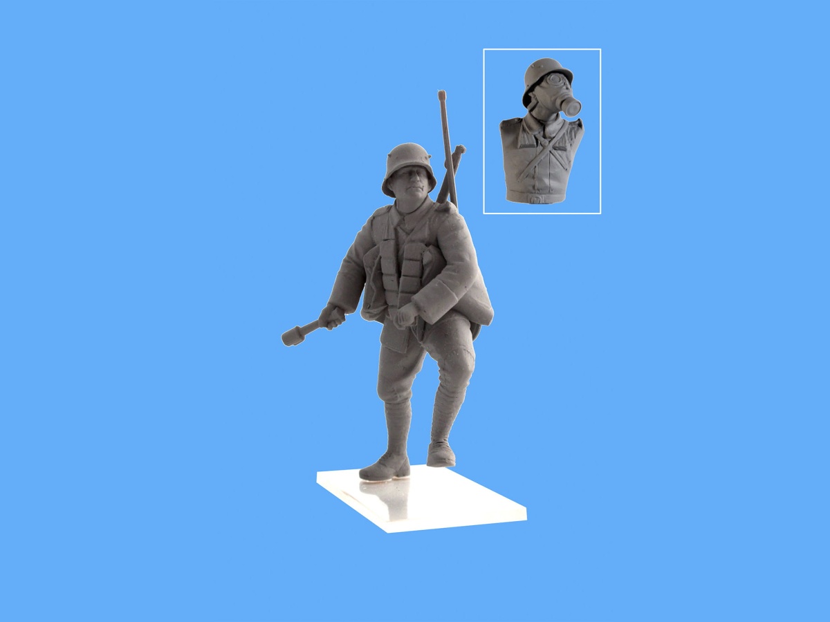 Zdjęcie dodatkowe produktu German Infantry in Gas Masks (1918) 1:35 ICM 35695