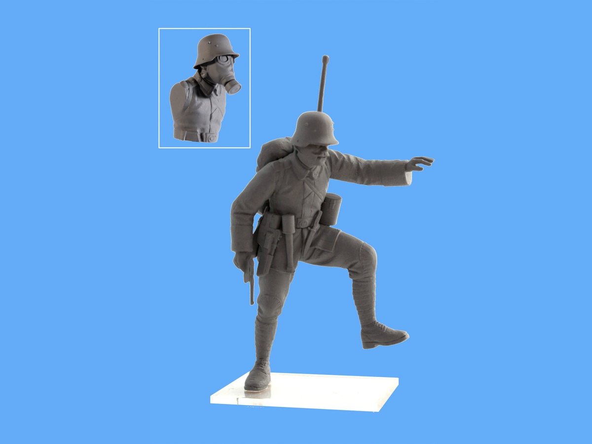 Zdjęcie dodatkowe produktu German Infantry in Gas Masks (1918) 1:35 ICM 35695