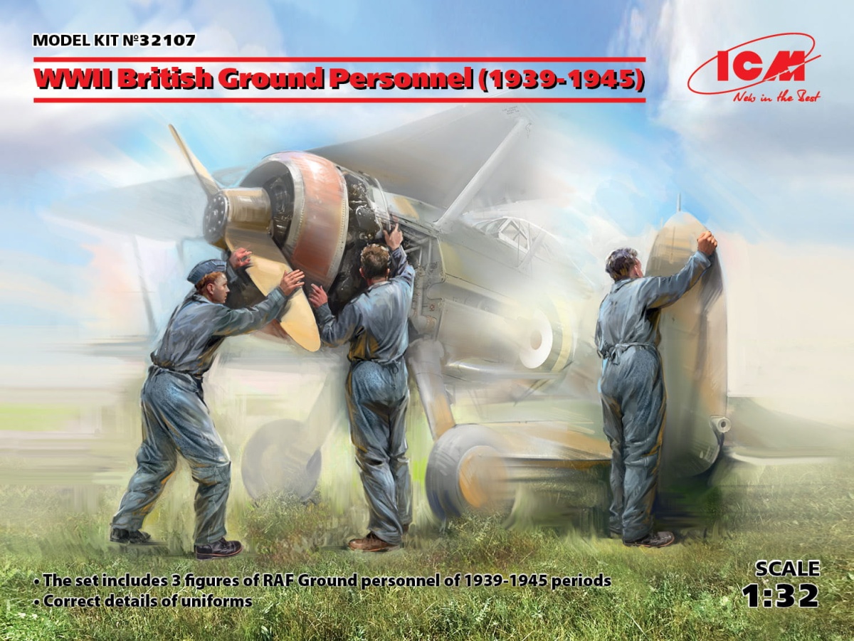 Zdjęcie główne produktu WWII British Ground Personnel (1939-1945) 1:32 ICM 32107