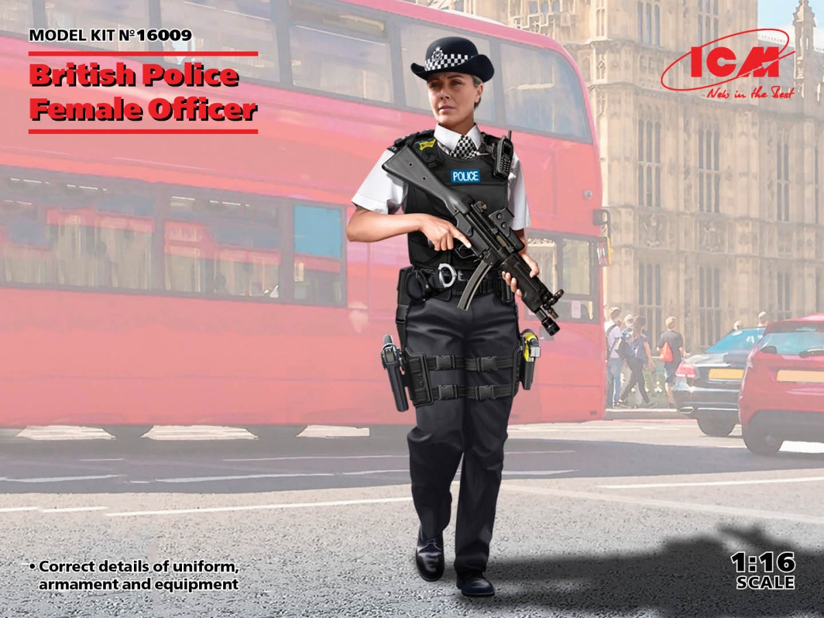 Zdjęcie główne produktu British Police Female Officer 1:16 ICM 16009