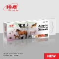Zdjęcie dodatkowe produktu Acrylic paints set for Animals (6x 12ml) ICM 3061