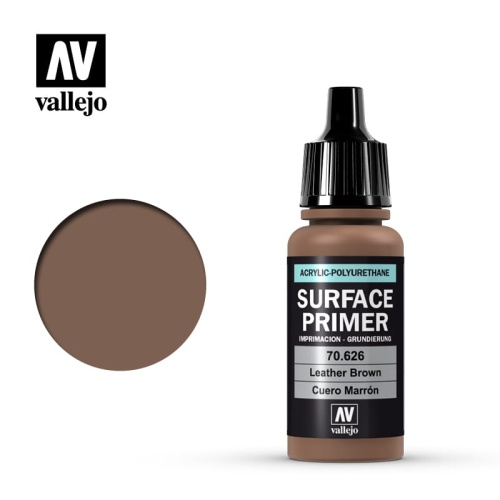 Vallejo 70626 Leather Brown Surface Primer Paint 17ml