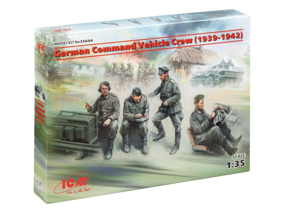 Zdjęcie dodatkowe produktu German Command Vehicle Crew (1939-1942) 1:35 ICM 35644
