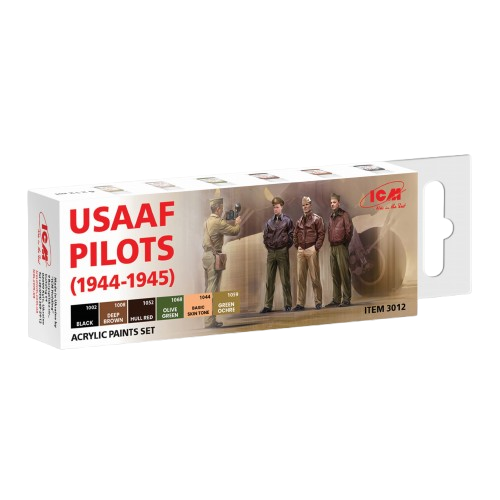Acrylic paint set for USAAF Pilots (1944-1945) (12ml x 6) ICM 3012