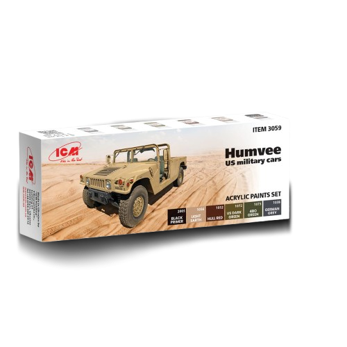 Acrylic paints set for Humvee US military cars ICM 3059