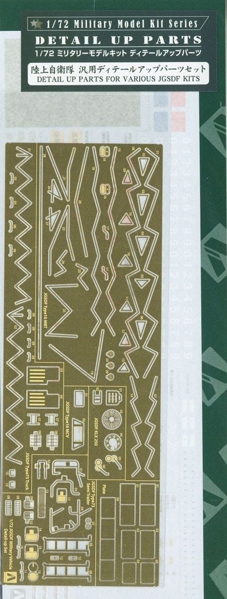 Zdjęcie główne produktu Detail up parts for various JGSDF 1:72 Aoshima 05763