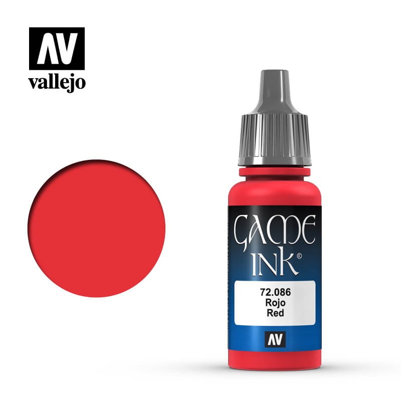 Zdjęcie dodatkowe produktu Vallejo 72086 Red Game Ink Farba