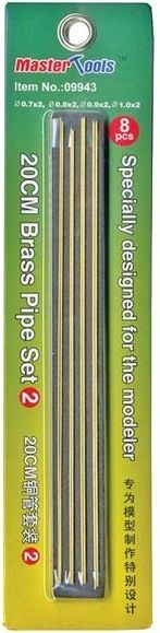 Zdjęcie główne produktu Zestaw mosiężnych prętów śr. 0,7-1mm, dł. 20cm (8szt) Trumpeter 09943