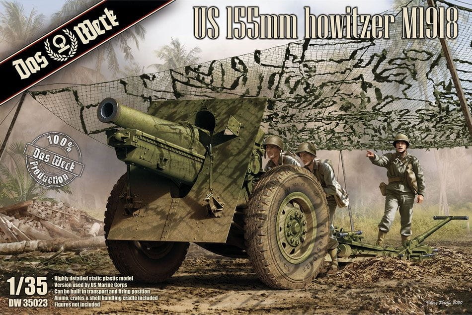 Zdjęcie główne produktu US 155mm howitzer M1918 1:35 Das Werk 35023