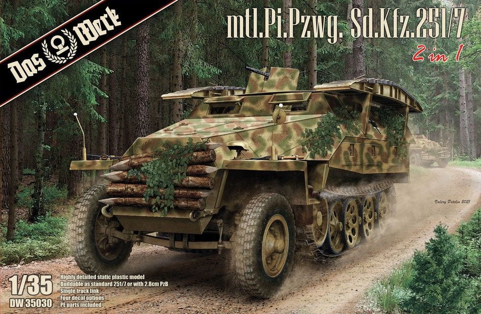 Zdjęcie główne produktu Mtl. Pi. Pzwg. Sd.Kfz. 251/7 Ausf. D 1:35 Das Werk 35030