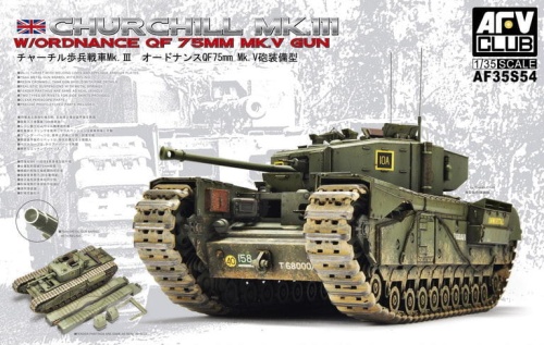 Churchill Mk III with QF 75mm Mk V Gun 1:35 AFV Club 35S54