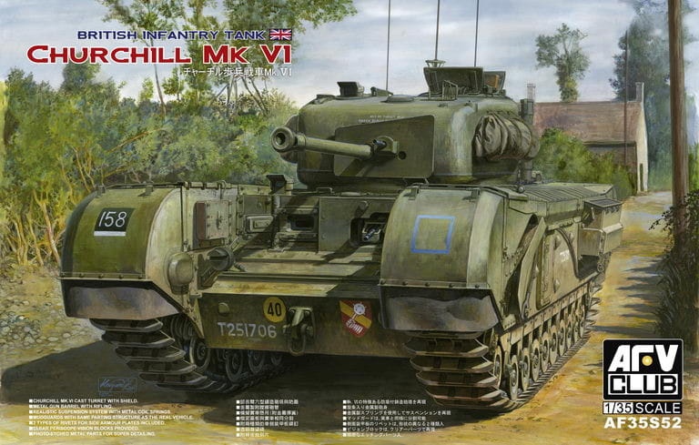 Zdjęcie główne produktu Churchill Mk.VI with Ordnance QF 75mm Mk.V 1:35 AFV Club 35S52