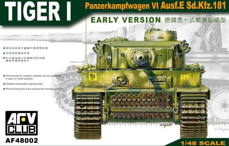 Zdjęcie główne produktu German Tiger I Early Version 1:48 AFV Club 48002