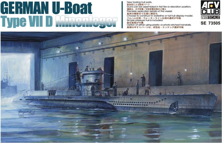Zdjęcie główne produktu German U-Boat Type VII D 1:350 AFV Club SE73505