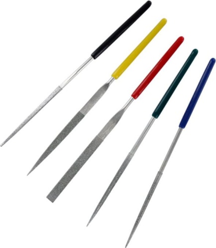 Set of 5 mini diamond files (100mm) Modelcraft Shesto PFL6007