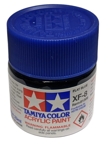 Tamiya 81308 XF-8 Flat Blue Paint 23ml XF8 Acrylic