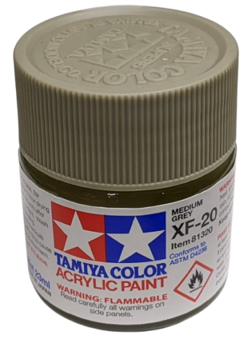Tamiya 81320 XF-20 Medium Grey Paint 23ml XF20 Acrylic