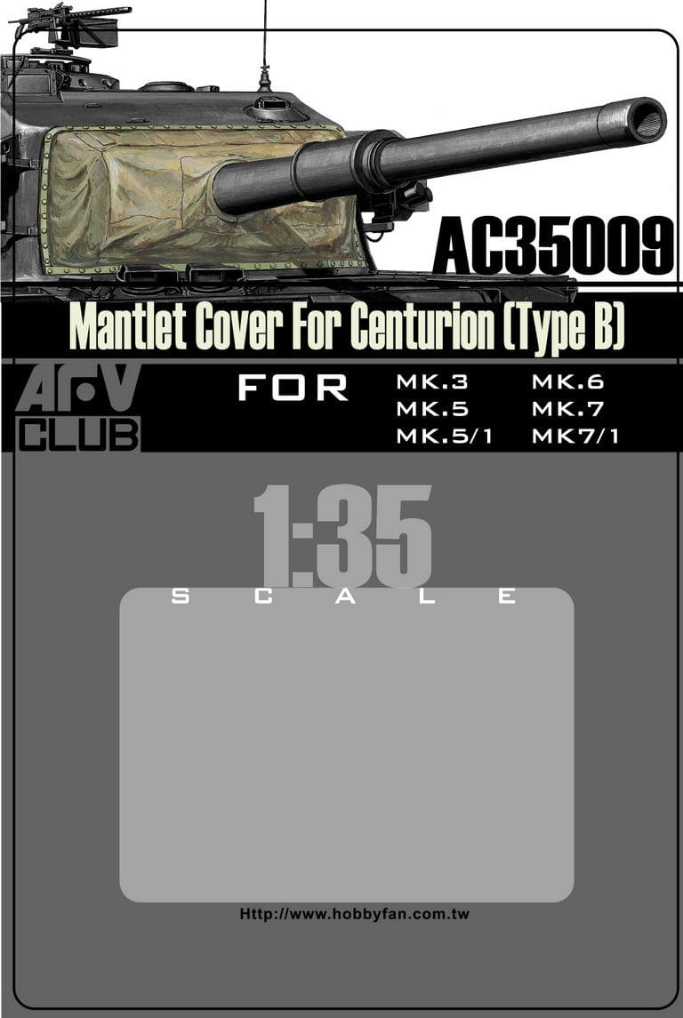 Zdjęcie główne produktu Mantlet Cover For Centurion (Type B) 1:35 AFV Club AC35009