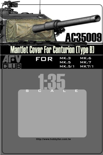 Mantlet Cover For Centurion (Type B) 1:35 AFV Club AC35009