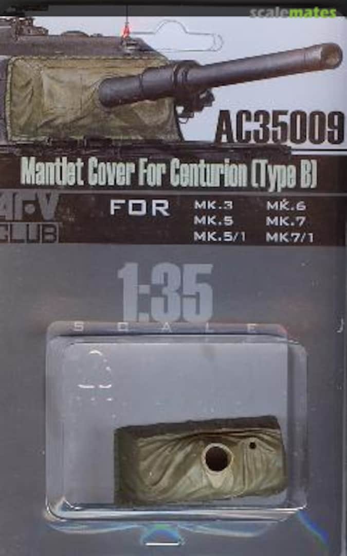 Zdjęcie dodatkowe produktu Mantlet Cover For Centurion (Type B) 1:35 AFV Club AC35009