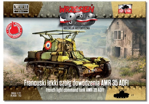 French Light Command Tank AMR 35 ADF1 1:72 First To Fight PL113
