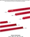 Zdjęcie dodatkowe produktu Linijka aluminiowa trójkątna do pomiarów w skali (320mm) AT-AS DSPIAE 56013