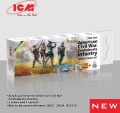 Zdjęcie dodatkowe produktu American Civil War Confederate Infantry Acrylic Paints Set ICM 3034