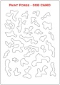 Zdjęcie dodatkowe produktu Szablony Camo M (rozmiar 14,0 cm x 9,8 cm) Paint Forge PFST008M