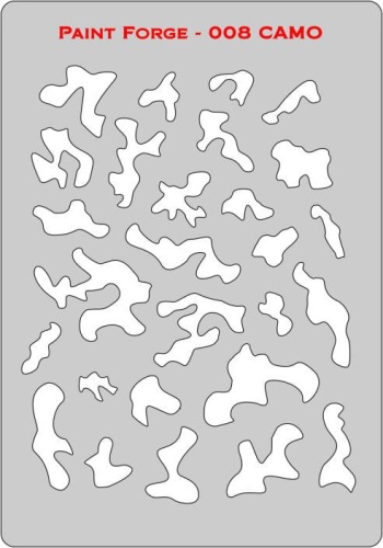 Camo L stencils (size 14.0 cm x 20.0 cm) Paint Forge PFST008L