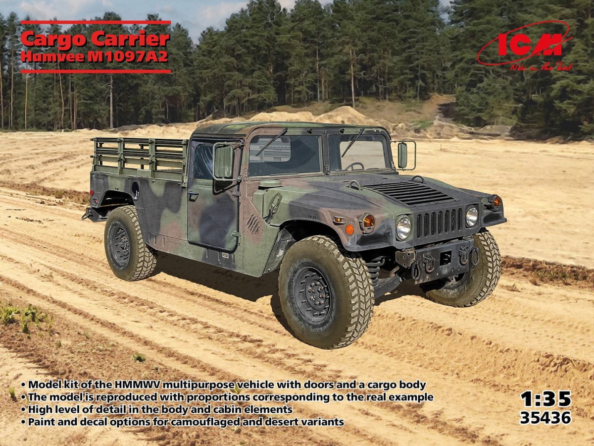 Zdjęcie główne produktu Cargo Carrier Humvee M1097A2 1:35 ICM 35436