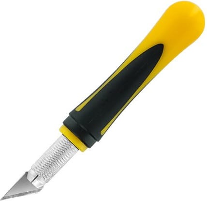 Zdjęcie główne produktu Nóż modelarski (skalpel) z plastikową rękojeścią (115mm) Modelcraft typ #5 Shesto PKN3305