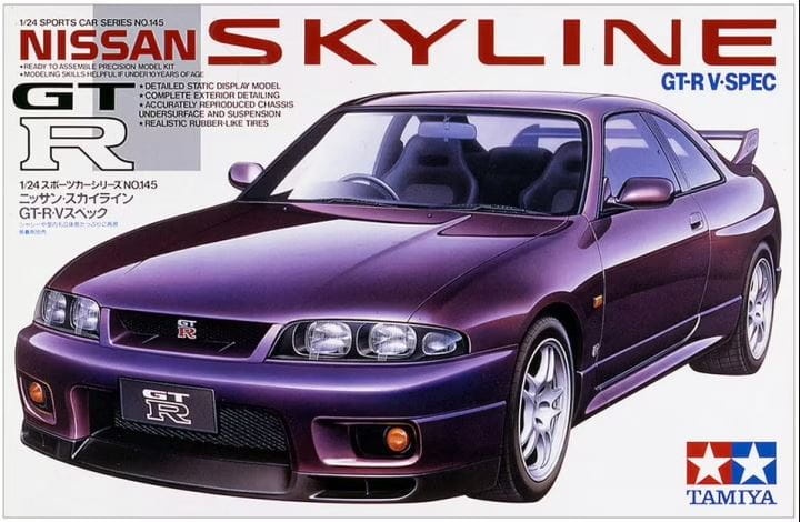 Zdjęcie główne produktu Nissan Skyline R33 GT-R V-Spec 1:24 Tamiya 24145