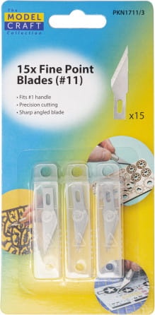 Set of 15 Modelcraft precision blades type 11 Shesto PKN1711-3