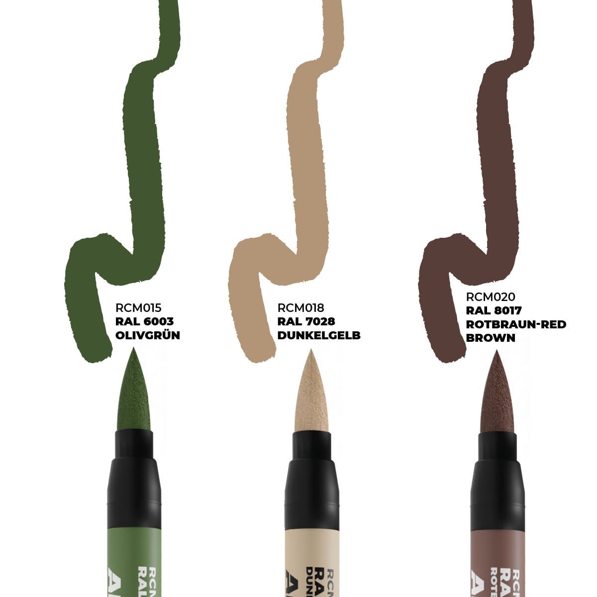Zdjęcie dodatkowe produktu LATE GERMAN AFV CAMO COLORS Real Color Markers AK Interactive RCM108