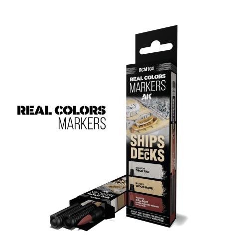 SHIPS AND DECKS Real Color Markers AK Interactive RCM104